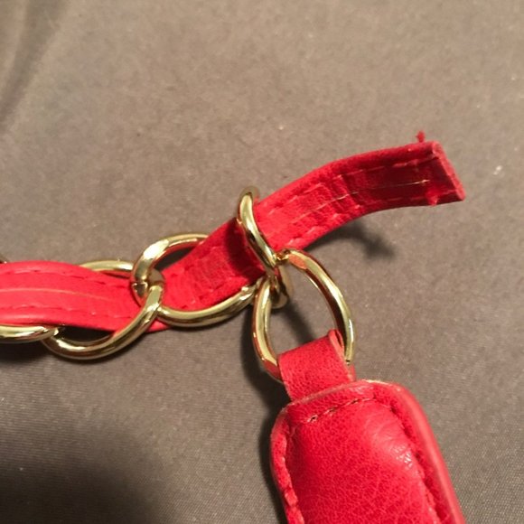 Nicole Miller Red Coral Shoulder Bag Purse - Picture 9 of 9